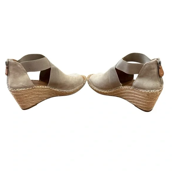 Gentle Souls by Kenneth Cole Colleen suede wedge espadrille sandals 7.5 - Picture 6 of 11